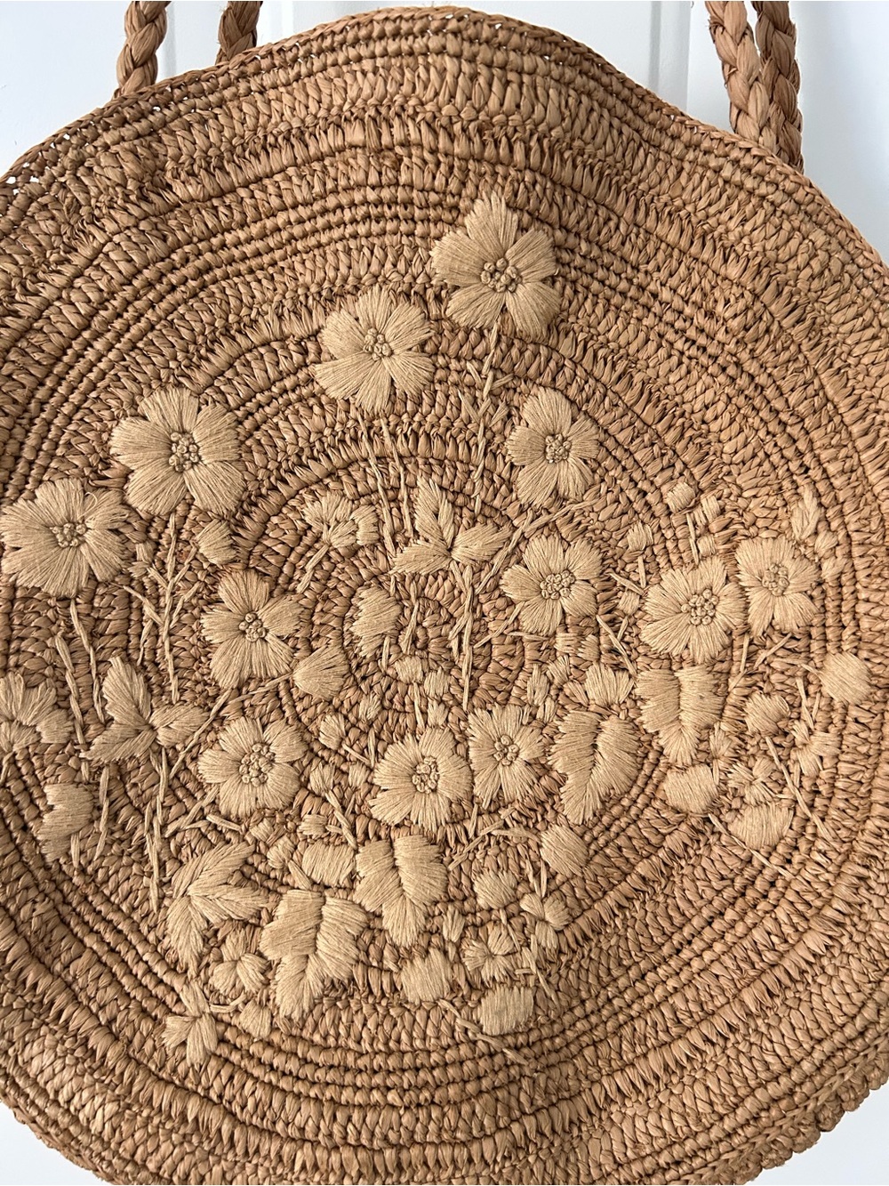 Sezane June Basket Bag Raffia with flowers 🌼 - Picture 5 of 13